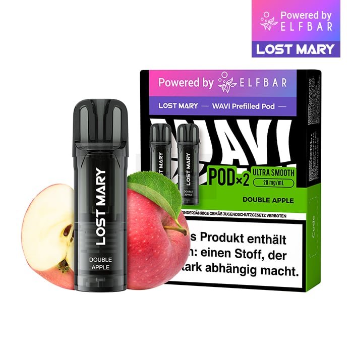 Lost Mary - Wavi - Prefilled Pods - Double Apple - 20mg Lost Mary - Wavi - Prefilled Pods - Double Apple - 20mg