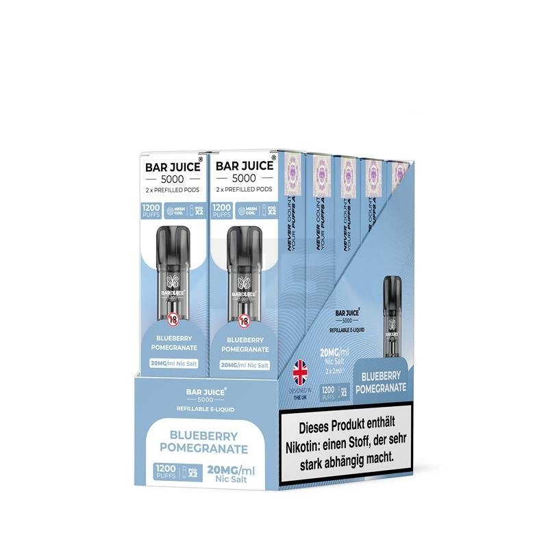 Bar Juice - Prefilled Pods - Blueberry Pomegranate - 2ml - 20mg - 2er Paket