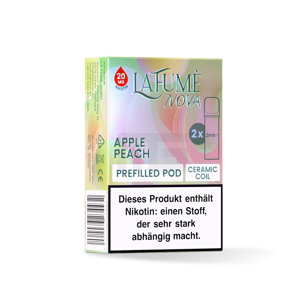 La Fume Nova - Prefilled Pods - 20mg - Apple Peach
