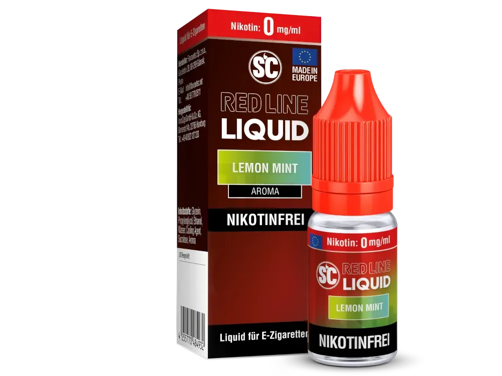 SC Red Line - Nikotinsalzliquid - 10ml - Lemon Mint - 0mg