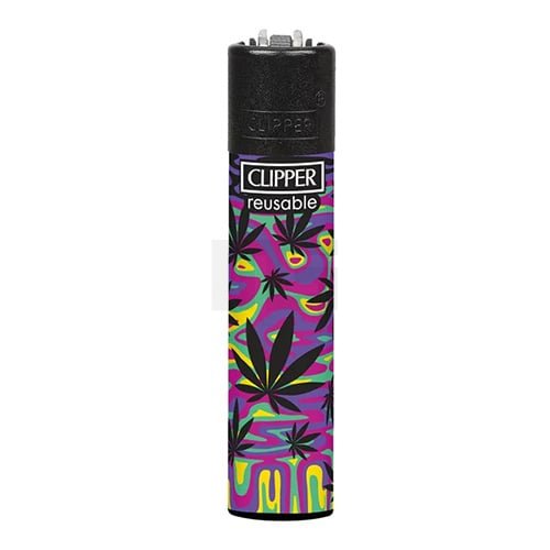 clipper-feuerzeug-neon-leaves-4v4-wiederverwendbar Clipper - Feuerzeug - Neon Leaves - 4v4 - wiederverwendbar