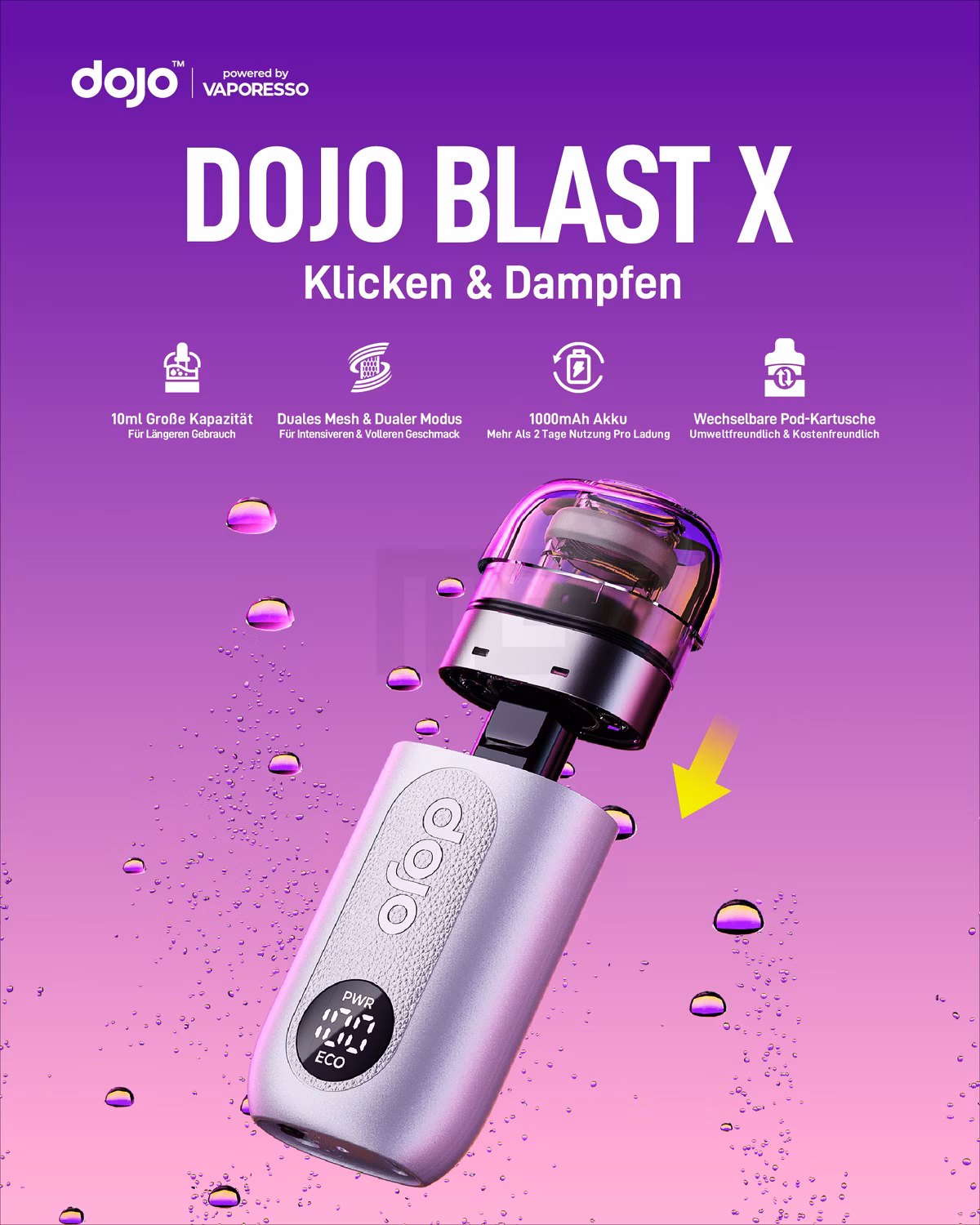 Vaporesso - Dojo Blast X - Pod Nachfüllbehälter - Lemon Lime - 20mg Vaporesso - Dojo Blast X - Pod Nachfüllbehälter - Lemon Lime - 20mg