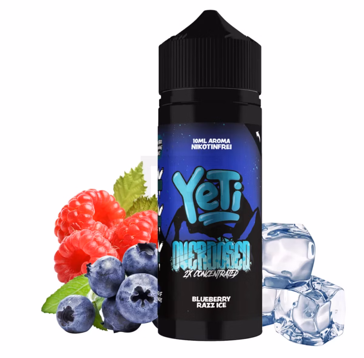 Yeti Overdosed - Blueberry Razz Ice - Aroma - 10ml - Steuerbanderole