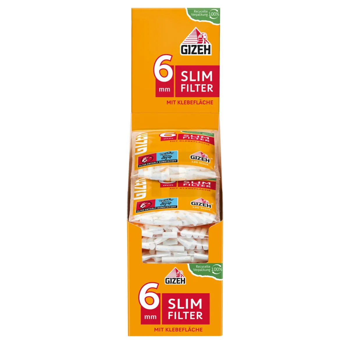 Gizeh - Slim - Filter - 6mm - 120er Pack