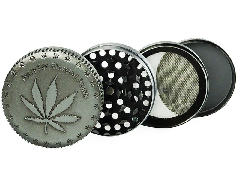 Grinder - Grass Leaf - 4-tlg. - Metall - 37 x 51 mm