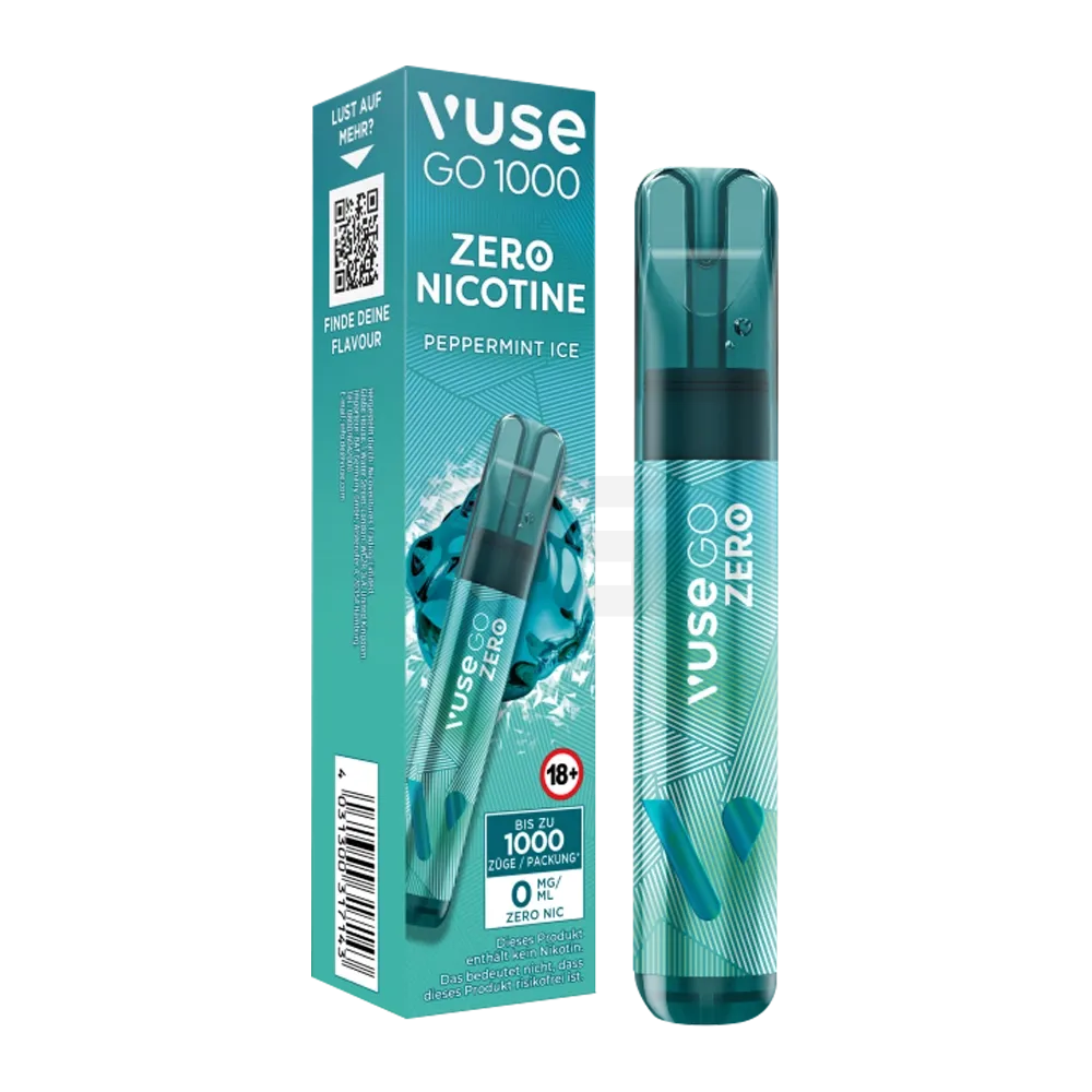 Vuse - Go 1000 - Einweg E-Zigarette - Peppermint Ice | Nikotinsalz-Stärke : 0mg