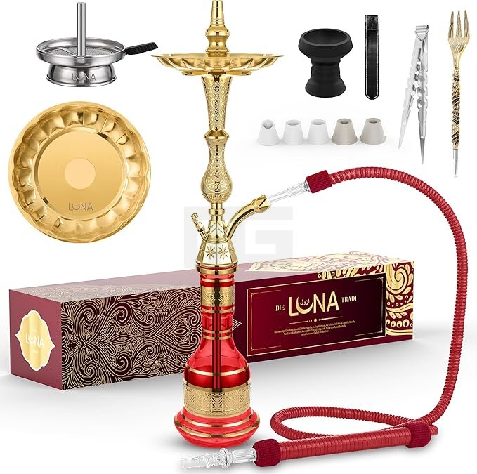 Luna Hookah - Tradi Shisha - Komplettset - Red