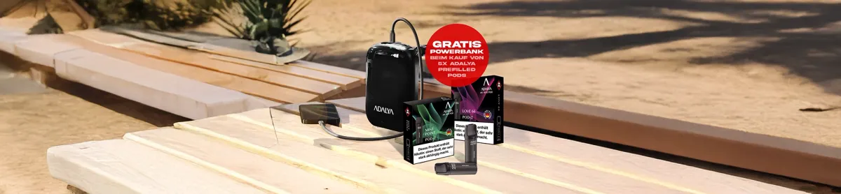 Adalya Alpha Prefilled Pod Aktion – 5x Pods kaufen, 1x Powerbank gratis