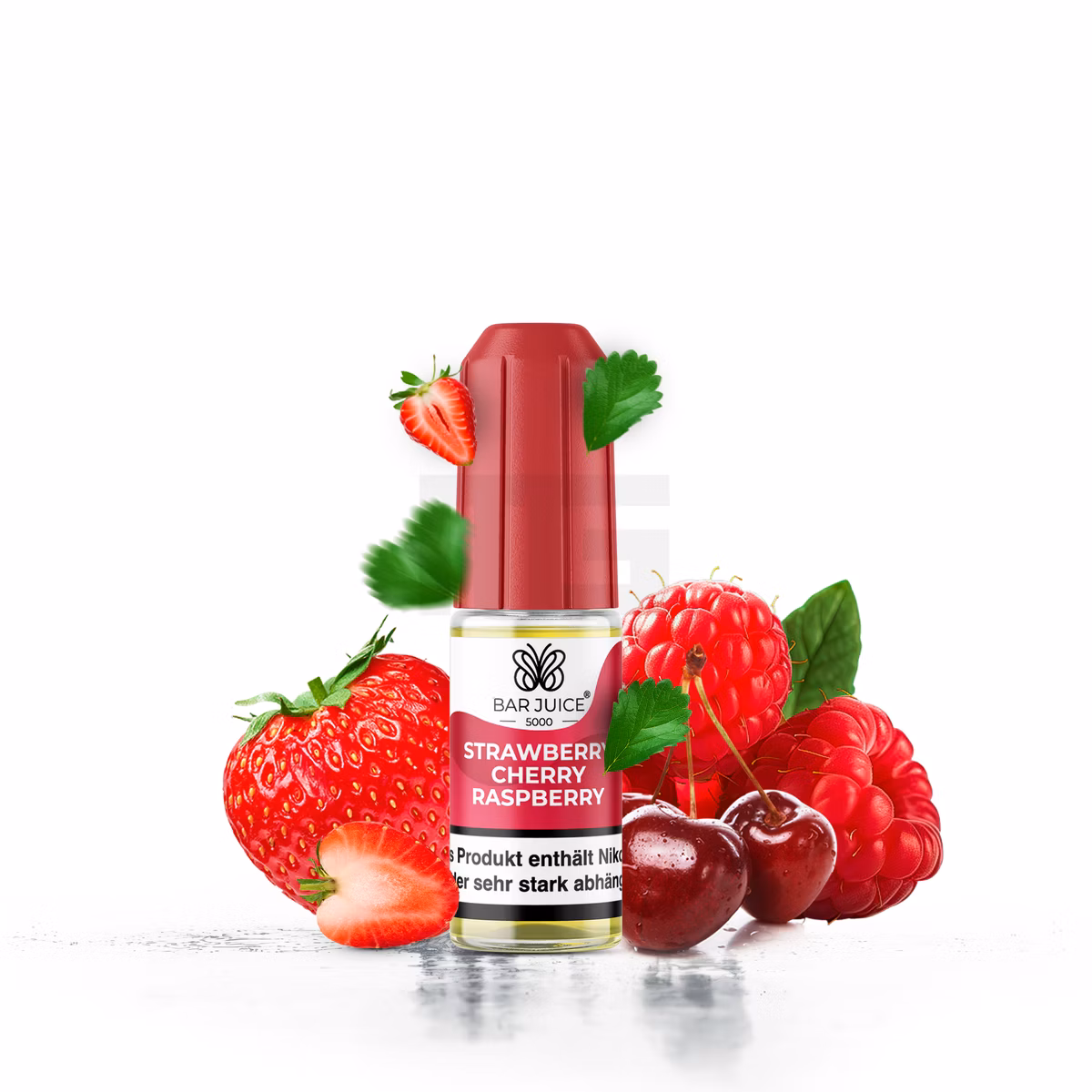 Bar Juice - 5000 - Strawberry Cherry Raspberry | Inhalt : 10ml | Nikotinsalz-Stärke : 10mg | Paketgröße : 1er Packung