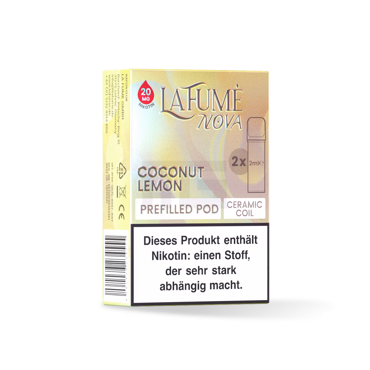 La Fume Nova - Prefilled Pods - 20mg - Coconut Lemon