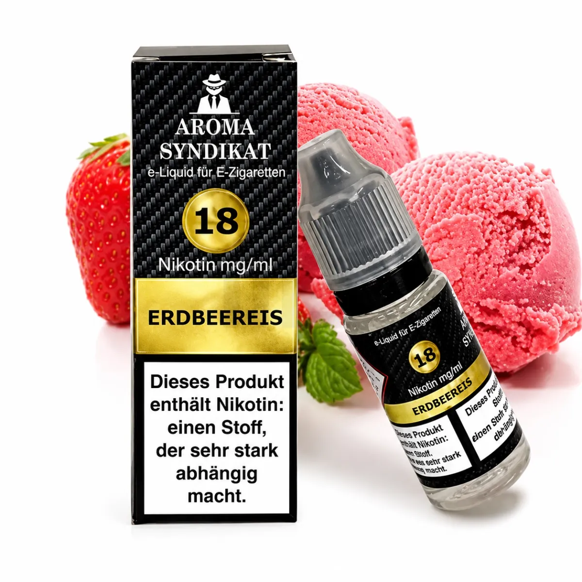 Aroma Syndikat - Nikotinsalz-Liquids - 10ml - Erdbeereis - 18mg