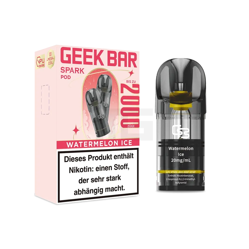 Geek Bar Spark Prefilled Pods Watermelon Ice 20mg 2ml Geek Bar Spark Prefilled Pods Watermelon Ice 20mg 2ml