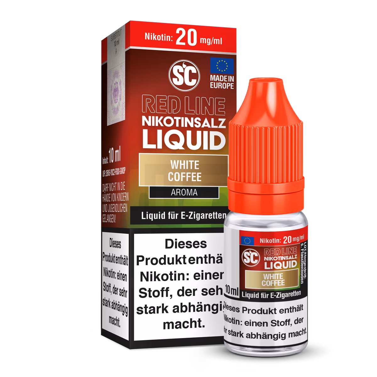 SC Red Line - Nikotinsalzliquid - 10ml - 20mg - White Coffee SC Red Line - Nikotinsalzliquid - 10ml - 20mg - White Coffee