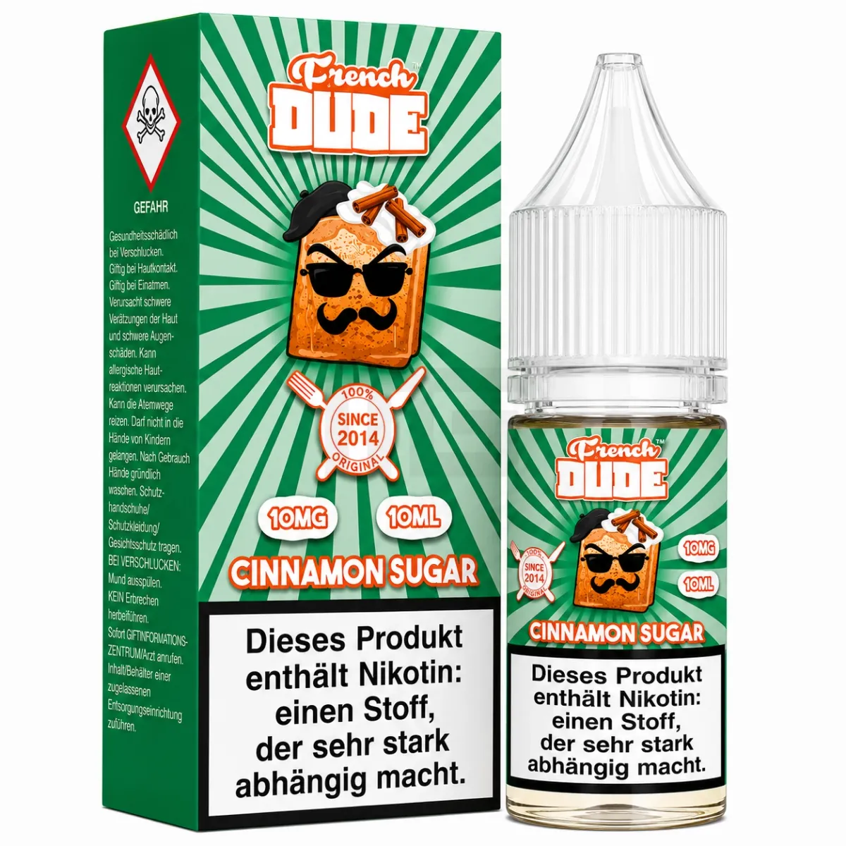 French Dude - Cinnamon Sugar - Nikotinsalz-Liquids - 10ml - 10mg French Dude - Cinnamon Sugar - Nikotinsalz-Liquids - 10ml - 10mg