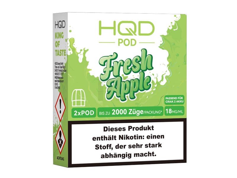 HQD - Cirak 2 - Prefilled Pods - Fresh Apple - 18mg - 2ml - 2er Pack