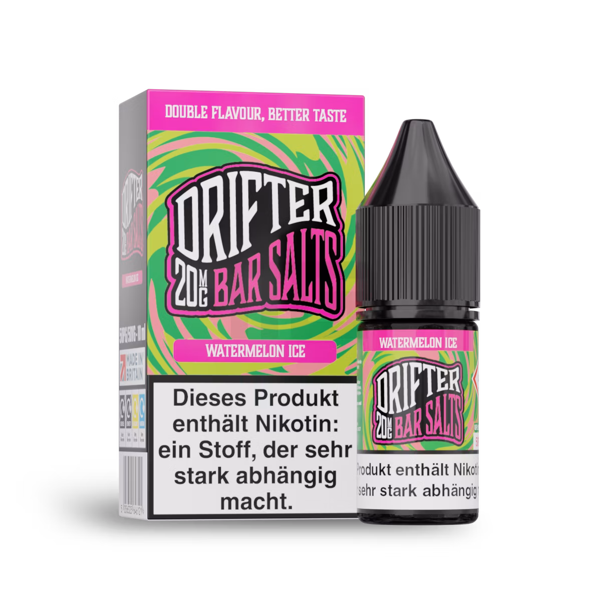 Drifter - Nikotinsalzliquid - 10ml - Watermelon Ice | Nikotinsalz-Stärke : 20mg Drifter - Nikotinsalzliquid - 10ml - Watermelon Ice | Nikotinsalz-Stärke : 20mg