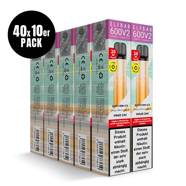 Elf Bar 600 V2 - Einweg E-Zigarette - Elfstorm Ice - 20mg
