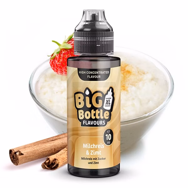 Big Bottle - Aroma - 10ml - Milchreis mit Zimt | Inhalt : 10ml | Nikotinstärke : 0mg | Paketgröße : 1er Packung Big Bottle - Aroma - 10ml - Milchreis mit Zimt | Inhalt : 10ml | Nikotinstärke : 0mg | Paketgröße : 1er Packung