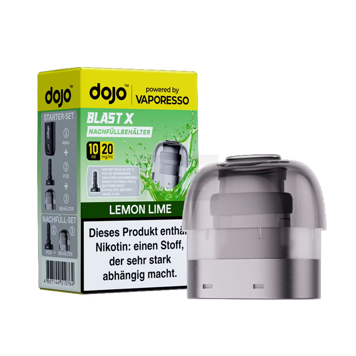 Vaporesso - Dojo Blast X - Pod Nachfüllbehälter - Lemon Lime - 20mg