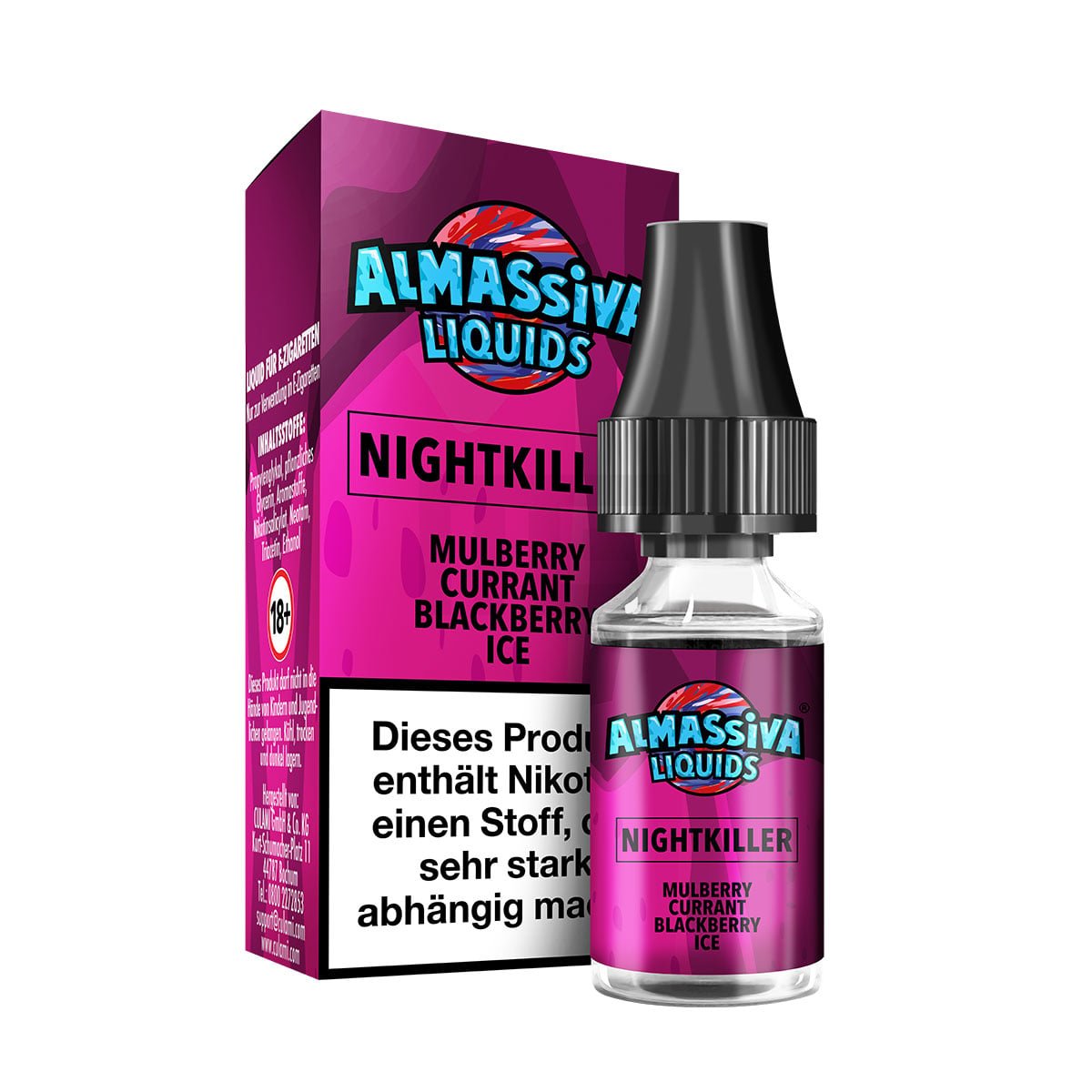 al_massiva_liquid_nightkiller_bottle_box Al Massiva - Nightkiller - Nikotinsalzliquid - 10ml - 17mg