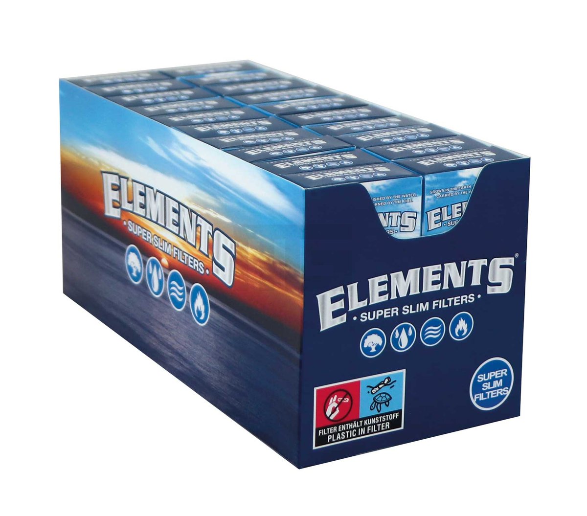 Elements Papers - Super Slim Filter Tips - Prerolled 160 Stück