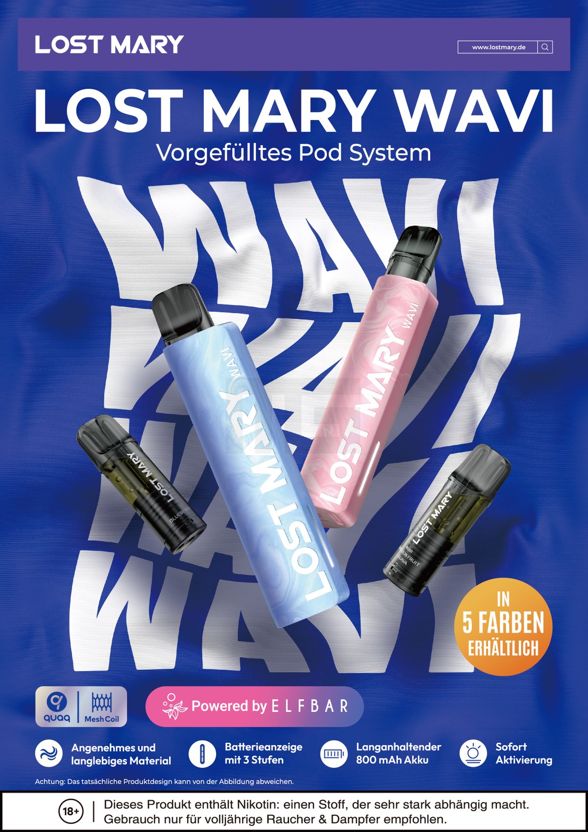 Lost Mary - Wavi - Pod Kit - Black Lost Mary - Wavi - Pod Kit - Black