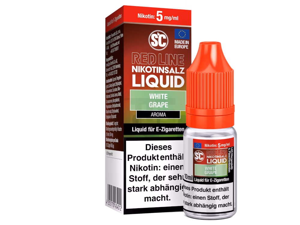 SC Red Line - Nikotinsalzliquid - 10ml - 5mg - White Grape SC Red Line - Nikotinsalzliquid - 10ml - 5mg - White Grape
