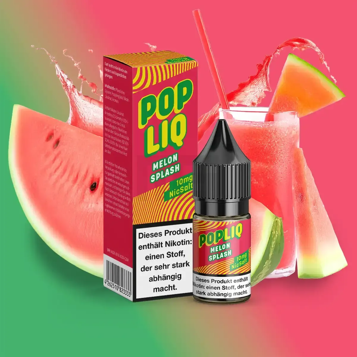 PopLiq Nikotinsalz-Liquid Melon Splash 10ml 10mg