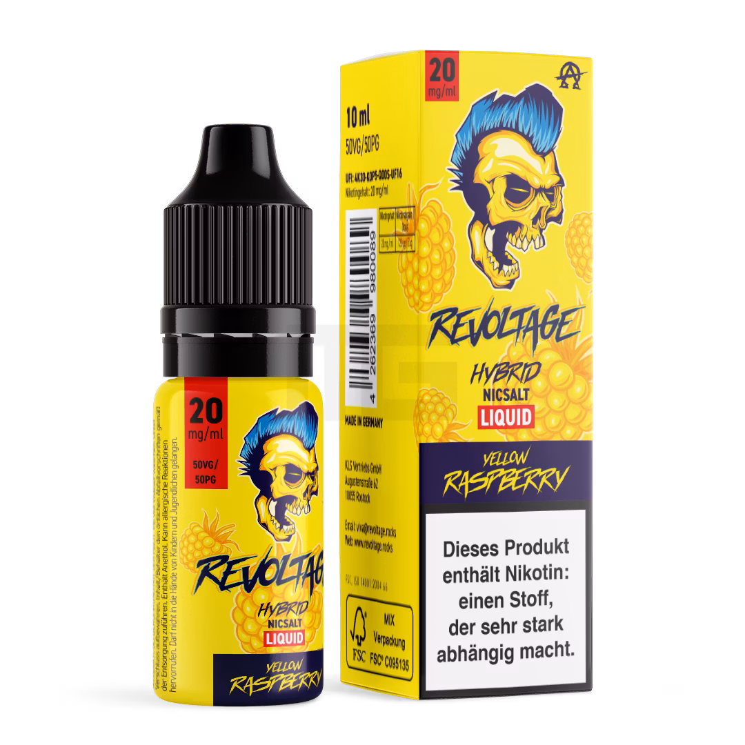 Revoltage - Hybrid Nikotinsalz Liquid - 10ml - Yellow Raspberry - 20mg Revoltage - Hybrid Nikotinsalz Liquid - 10ml - Yellow Raspberry - 20mg