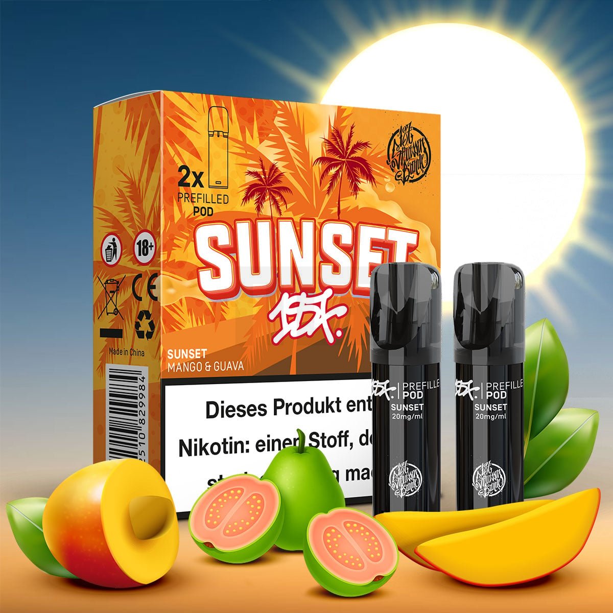 187 Straßenbande - Prefilled Pod - 2ml - 2er Pack - Sunset 187 Straßenbande - Prefilled Pod - 2ml - 2er Pack - Sunset
