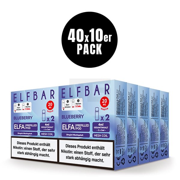 Elfbar - ELFA - Prefilled Pod - 2ml - 2er Pack - Blueberry Elfbar - ELFA - Prefilled Pod - 2ml - 2er Pack - Blueberry