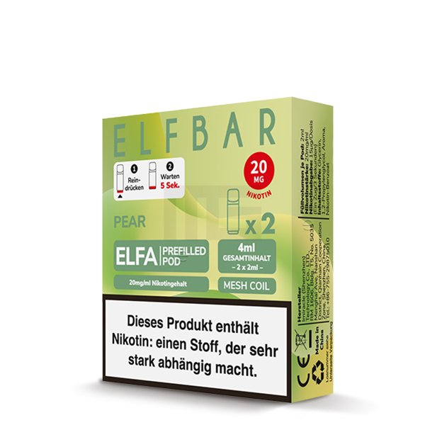 Elfbar - ELFA - Prefilled Pod - 2ml - 2er Pack - Pear