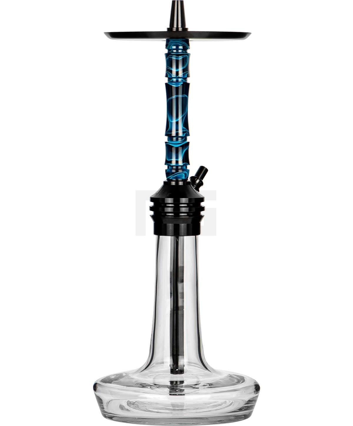 Moze Shisha - Varity Lounge Black - Clear Wavy Blue