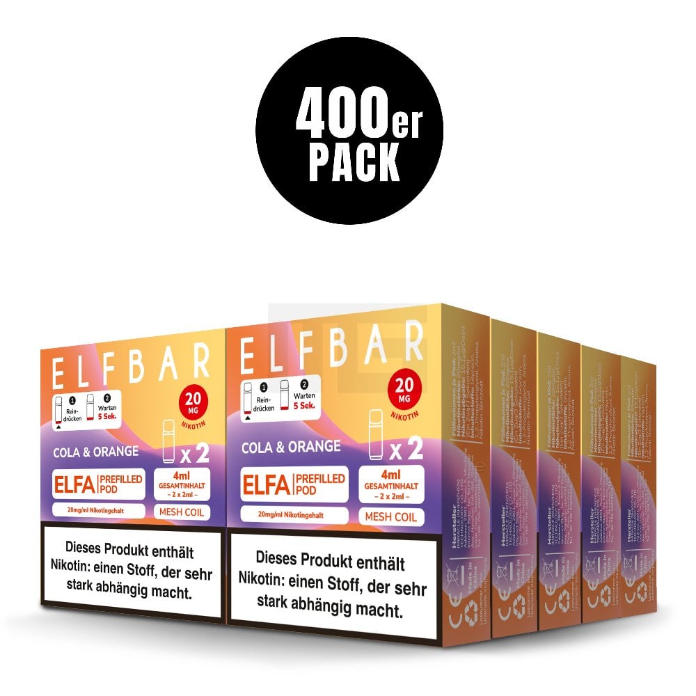 Elfbar - ELFA - Prefilled Pod - 2ml - 2er Pack - Cola & Orange