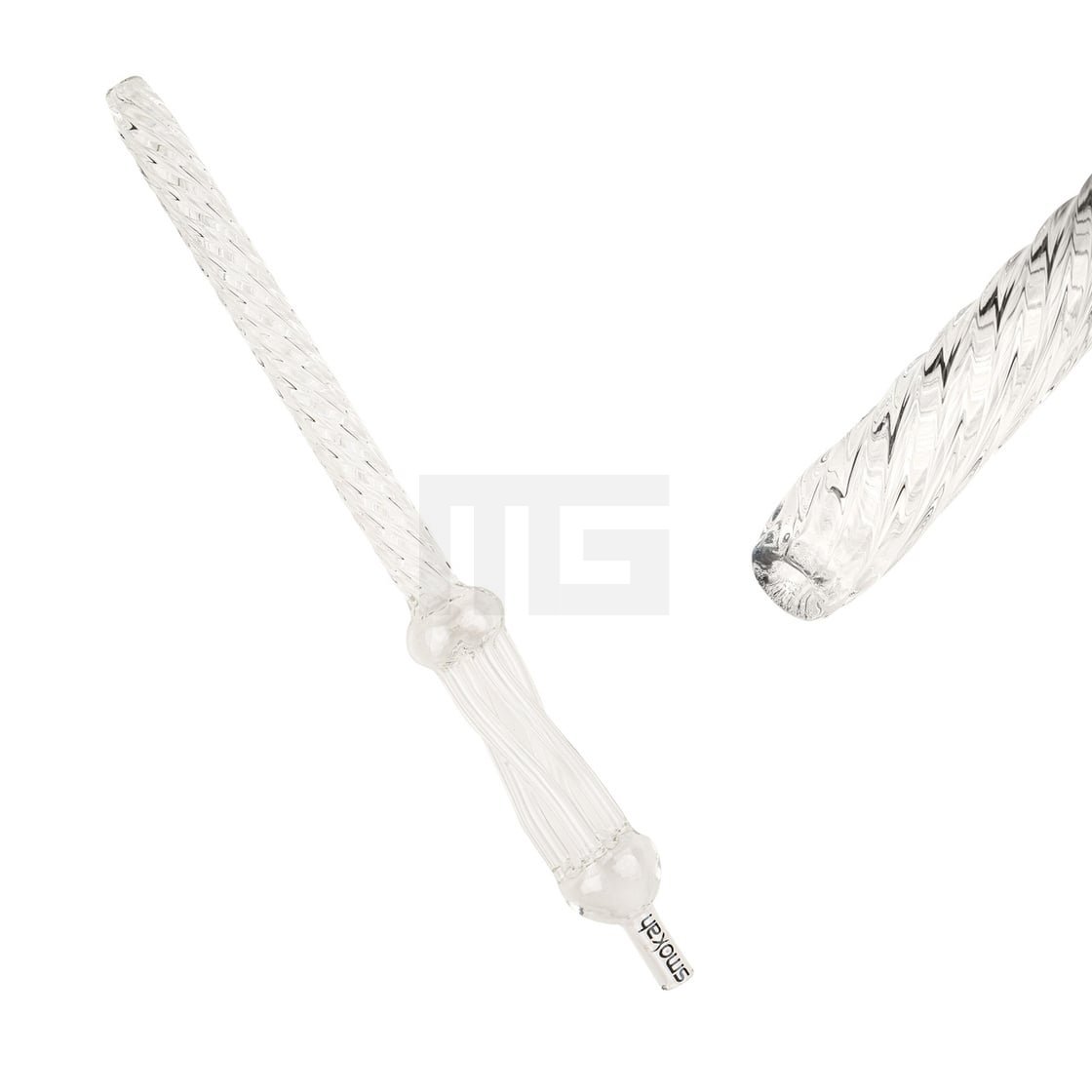 Smokah - Glasmundstück Curly - Clear