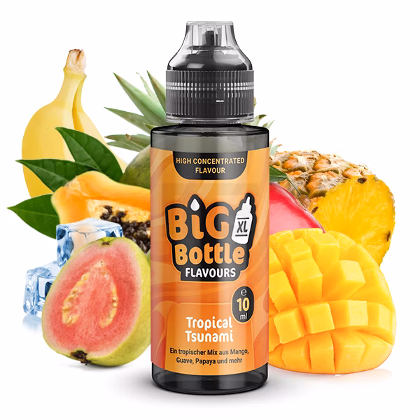 Big Bottle - Aroma - 10ml - Tropical Tsunami | Inhalt : 10ml | Nikotinstärke : 0mg | Paketgröße : 1er Packung Big Bottle - Aroma - 10ml - Tropical Tsunami | Inhalt : 10ml | Nikotinstärke : 0mg | Paketgröße : 1er Packung
