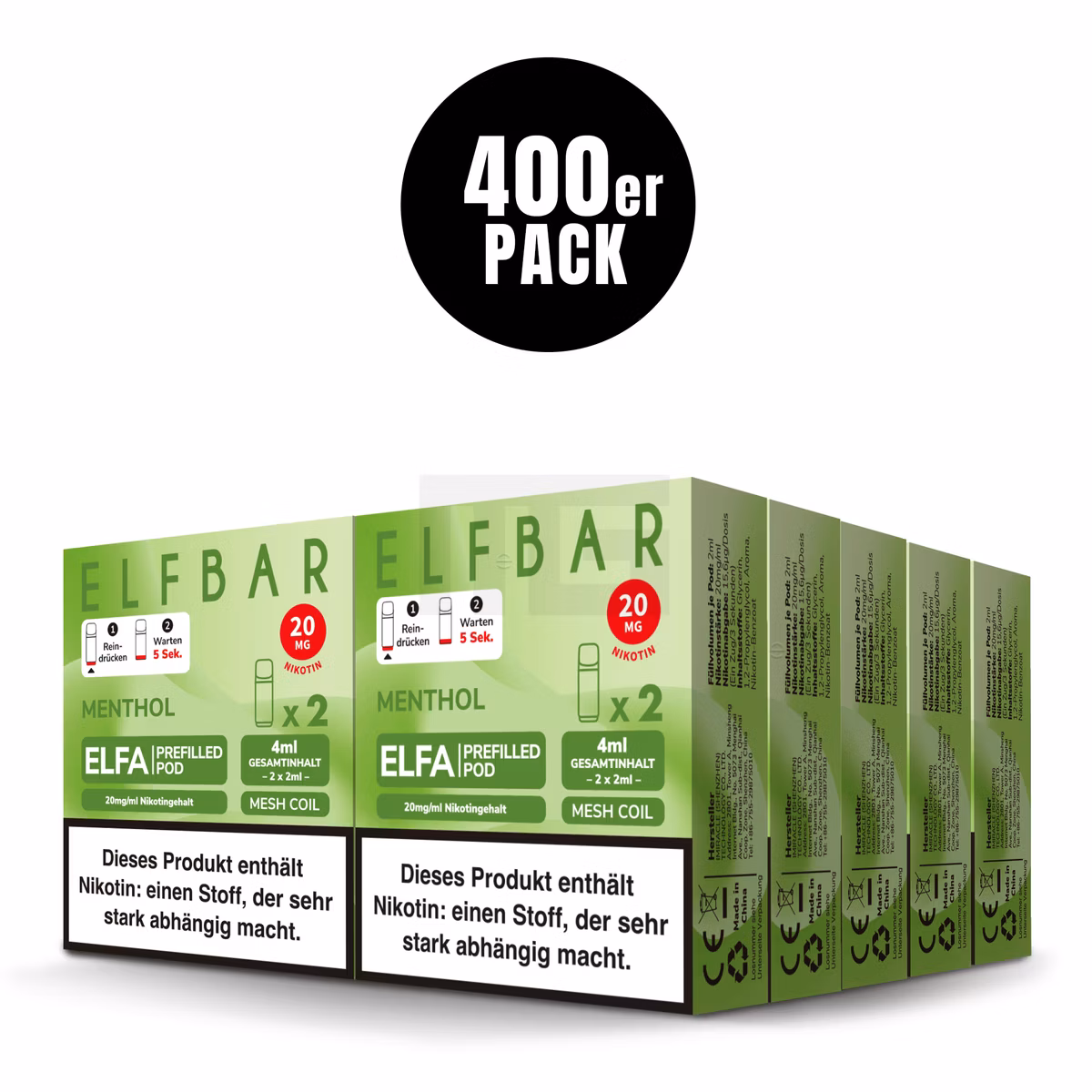 Elfbar - ELFA - Prefilled Pod - 2ml - 2er Pack - Menthol