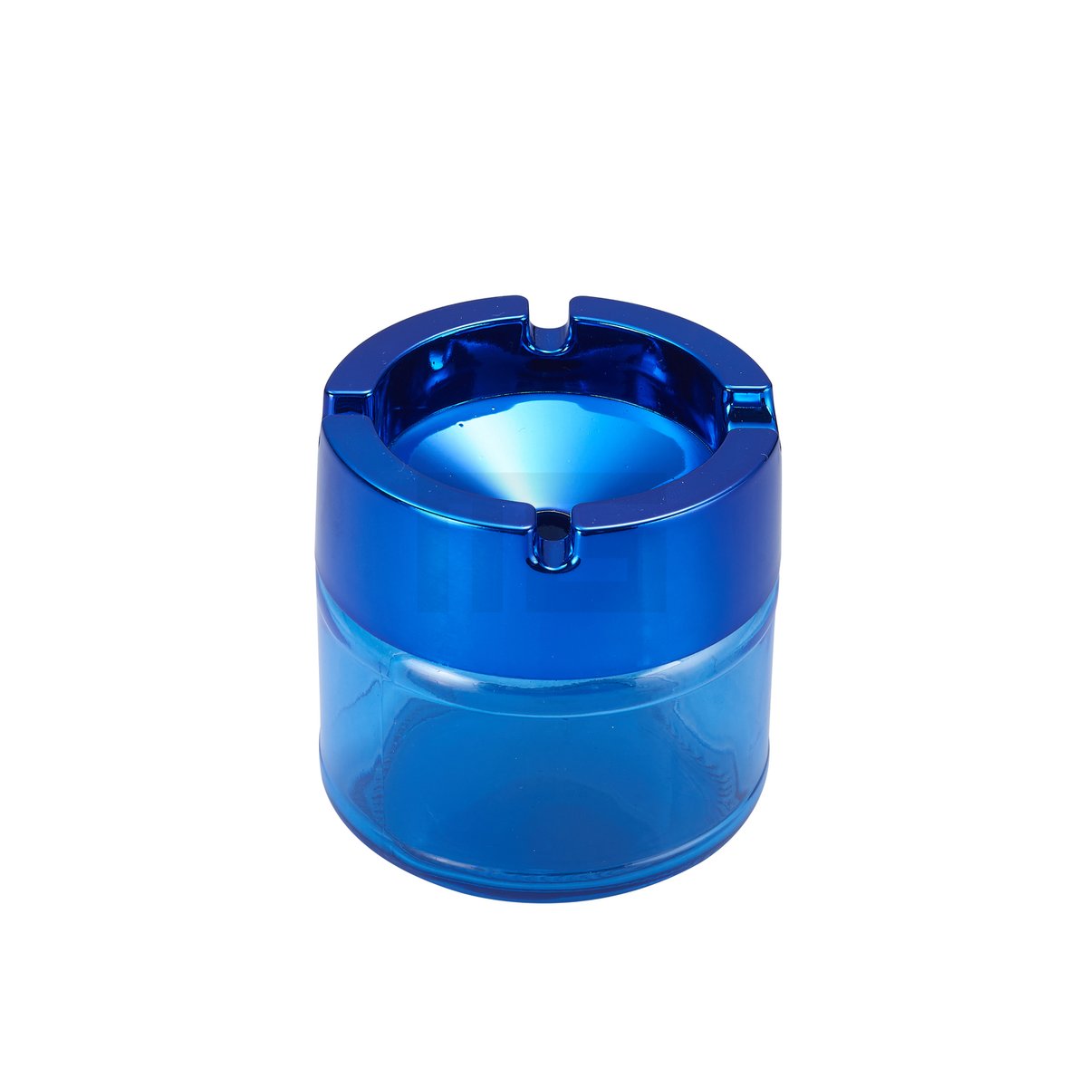 CHAMP HIGH - Stilvolle Glas Aschenbecher - Blue