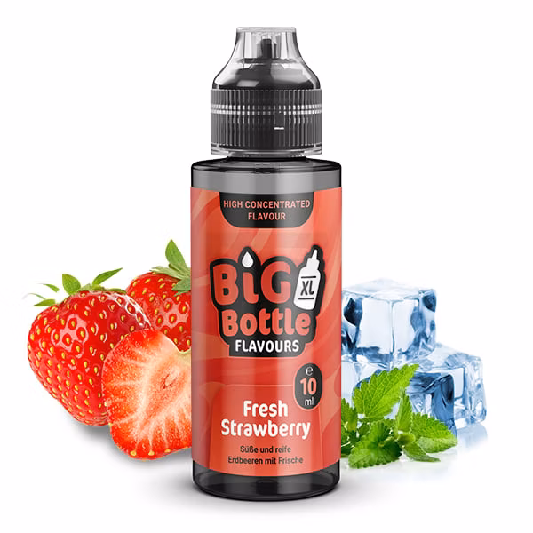 Big Bottle - Aroma - 10ml - Fresh Strawberry | Inhalt : 10ml | Nikotinstärke : 0mg | Paketgröße : 1er Packung Big Bottle - Aroma - 10ml - Fresh Strawberry | Inhalt : 10ml | Nikotinstärke : 0mg | Paketgröße : 1er Packung