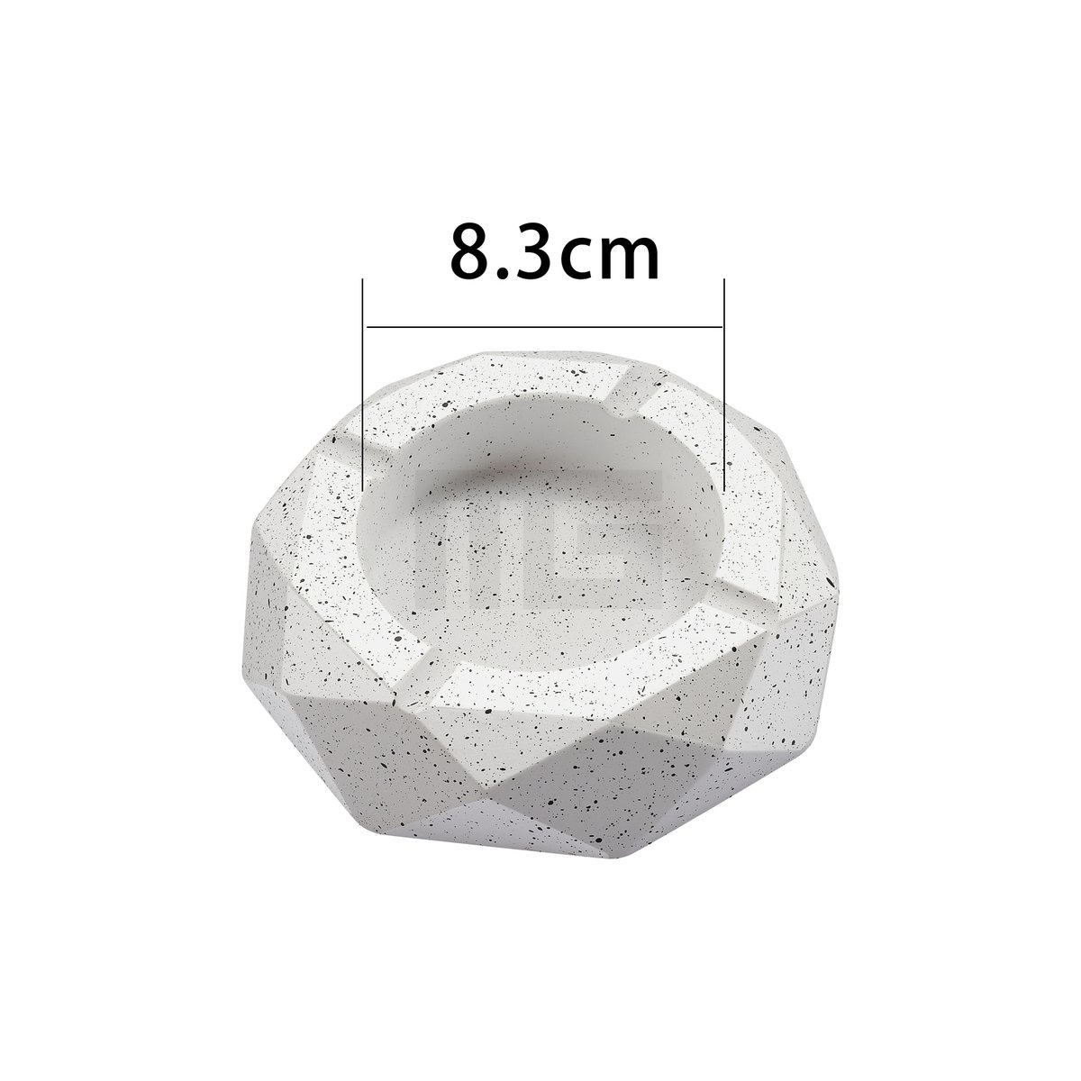 Champ High - Concrete White Aschenbecher  - 15 cm - Beton-Optik in Weiß