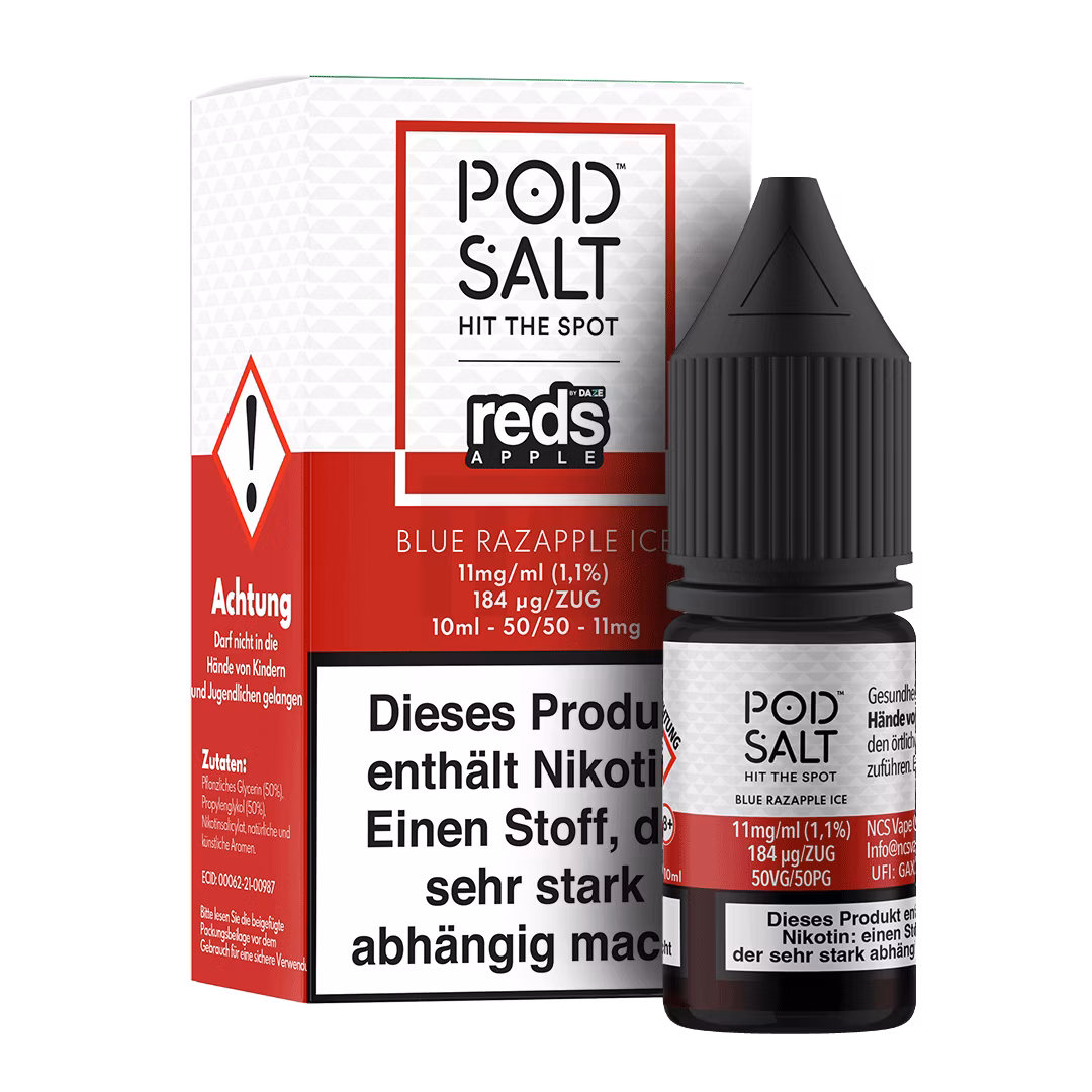 Pod Salt - Fusion - Blue Razapple Ice - Nikotinsalz-Liquid - 10ml - 11mg
