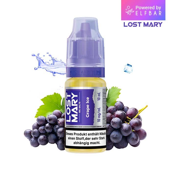 Lost Mary Nikotinsalz-Liquid - Grape Ice | Nikotinsalz-Stärke : 10mg
