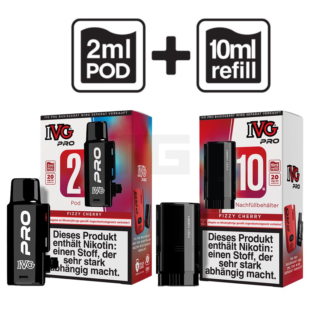 IVG - PRO 12000 - 2ml Pod + 10ml Refill - Fizzy Cherry