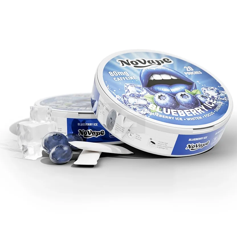 NoVape - Koffein Pouches - Blueberry Ice - 80mg - 20 Stück NoVape - Koffein Pouches - Blueberry Ice - 80mg - 20 Stück