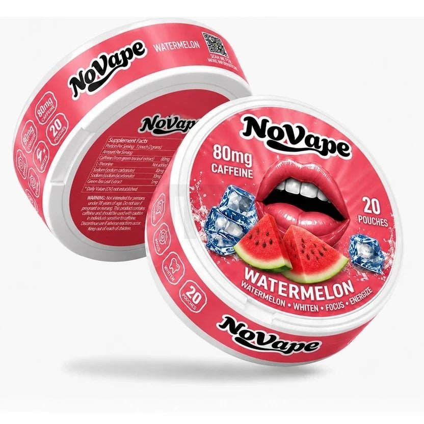 NoVape - Koffein Pouches - Watermelon - 80mg - 20 Stück NoVape - Koffein Pouches - Watermelon - 80mg - 20 Stück