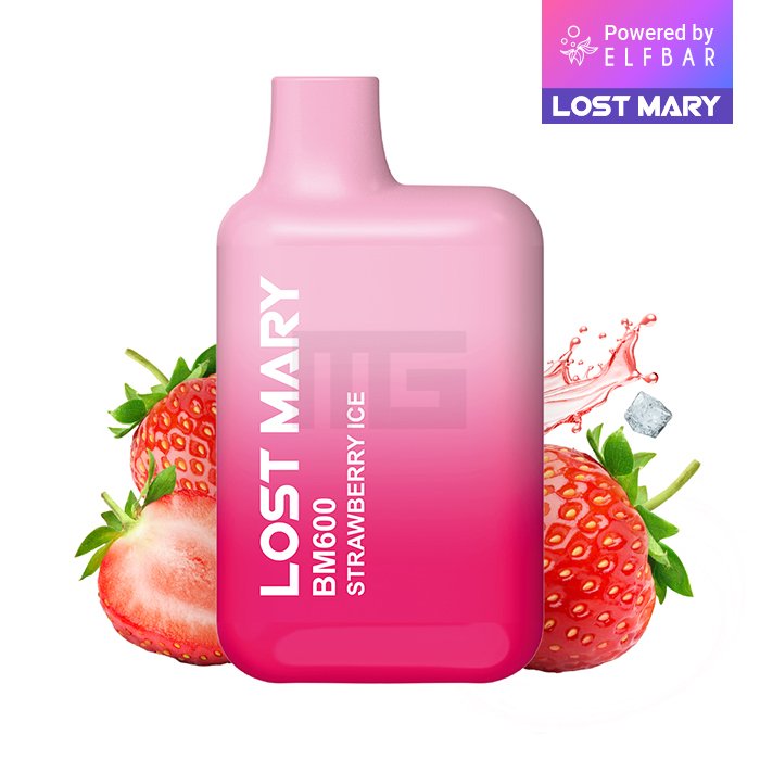 Lost Mary - BM600 - Einweg E-Zigarette - Strawberry Ice - 20mg - 1er Packung Lost Mary - BM600 - Einweg E-Zigarette - Strawberry Ice - 20mg - 1er Packung