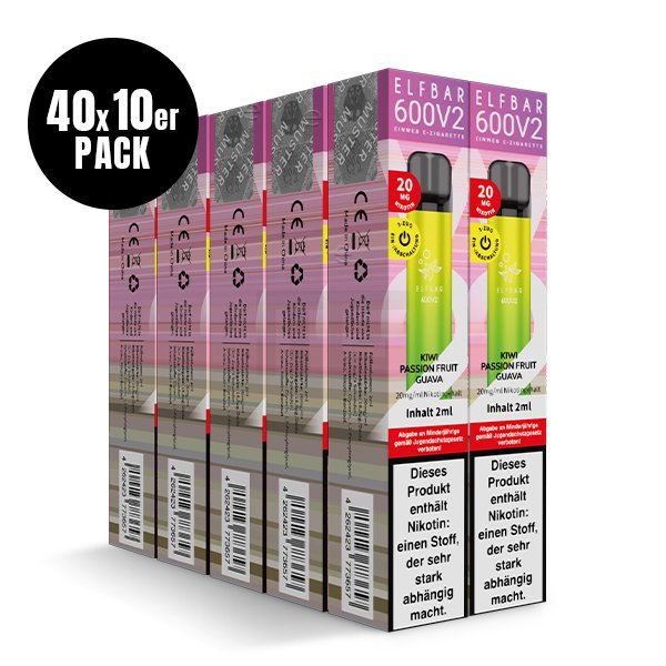 Elf Bar 600 V2 - Einweg E-Zigarette - Kiwi Passion Fruit Guava - 20mg