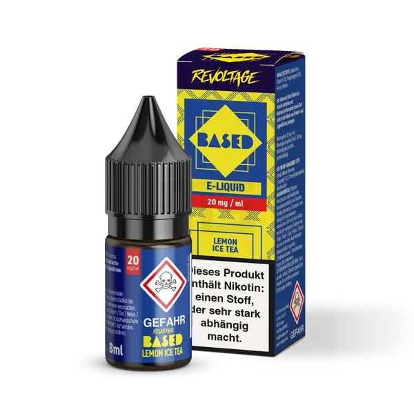 Revoltage - BASED - Nikotinsalz-Liquid - Lemon Ice Tea - 8ml - 20mg Revoltage - BASED - Nikotinsalz-Liquid - Lemon Ice Tea - 8ml - 20mg