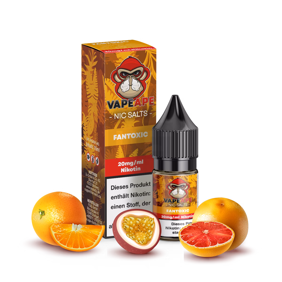 VapeApe - Nikotinsalz-Liquid - 10ml - Fantoxic | Nikotinsalz-Stärke : 20mg VapeApe - Nikotinsalz-Liquid - 10ml - Fantoxic | Nikotinsalz-Stärke : 20mg
