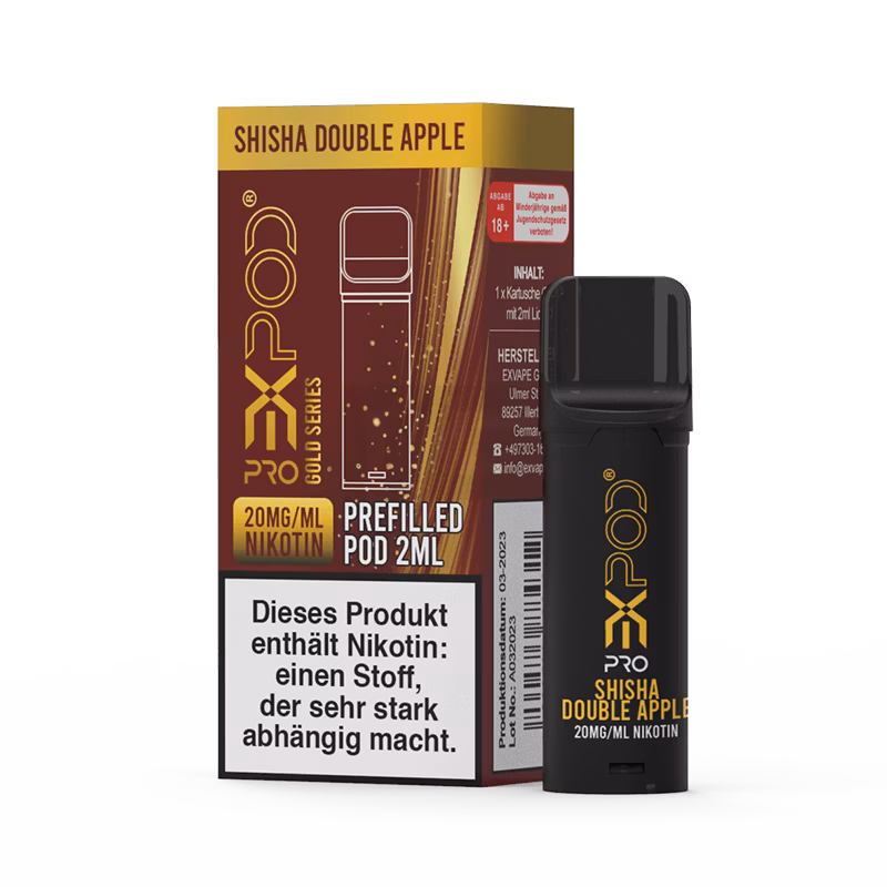 Expod Pro - Prefilled Pod - Gold Series - Shisha Double Apple - 20mg